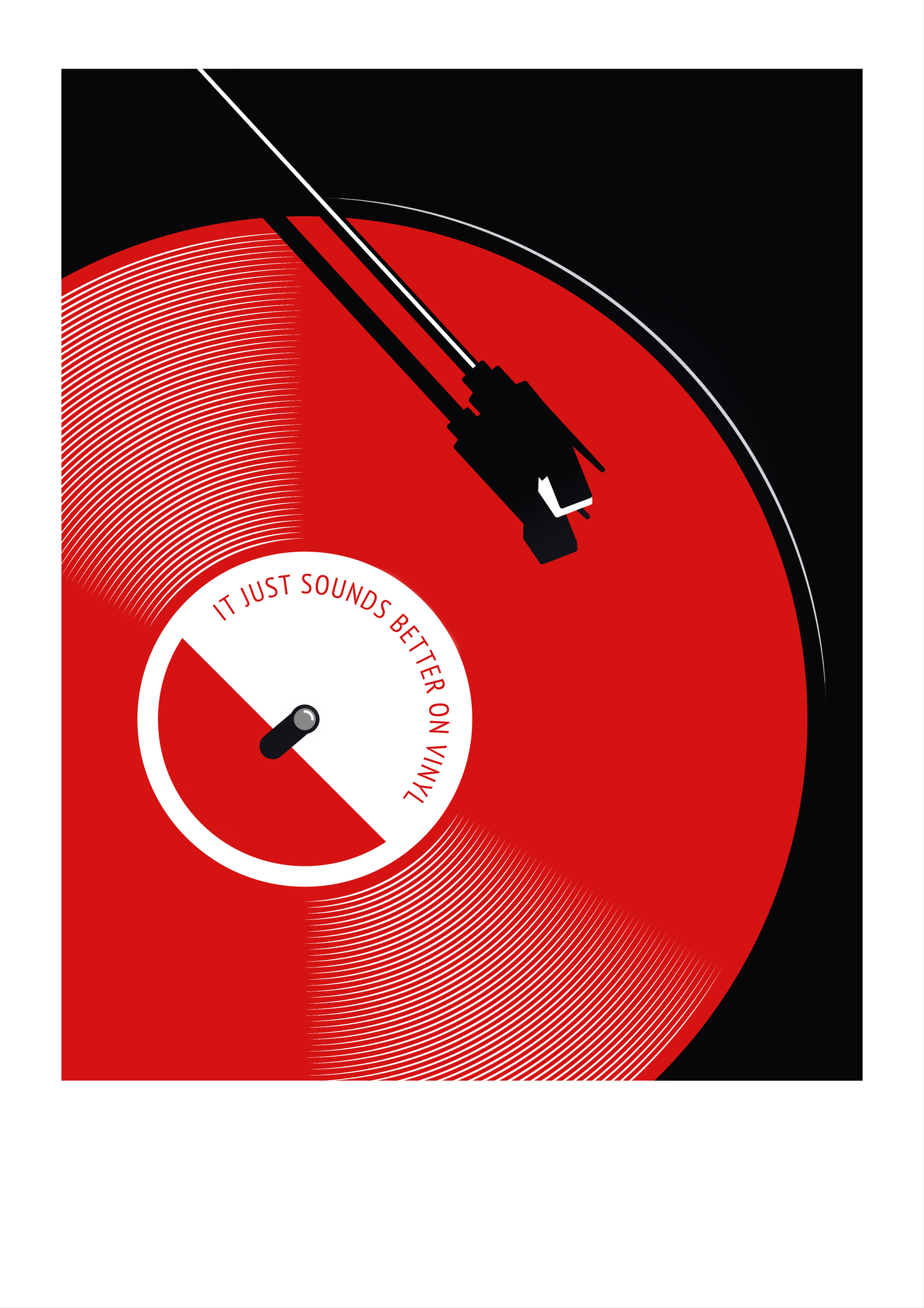 IT JUST SOUNDS BETTER ON VINYL - RED - A4