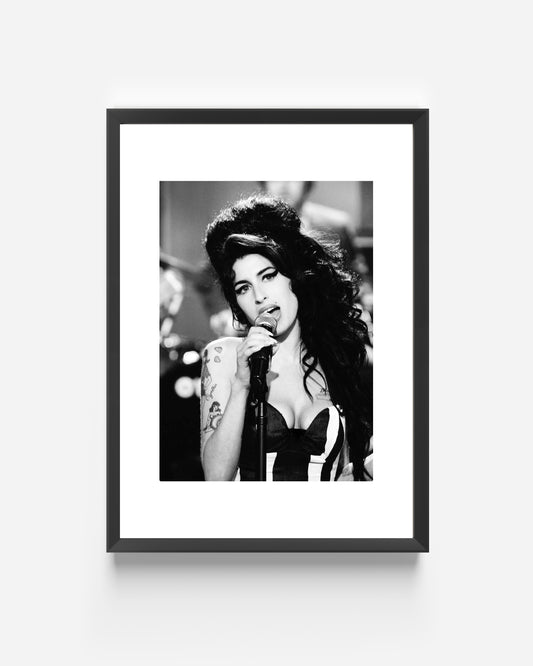 AMY WINEHOUSE FRAMED MUSIC PRINT A3