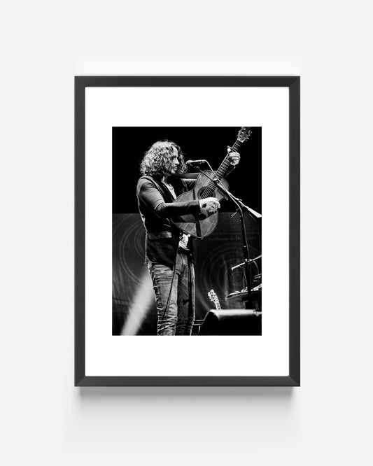 CHRIS CORNELL FRAMED MUSIC PRINT A3