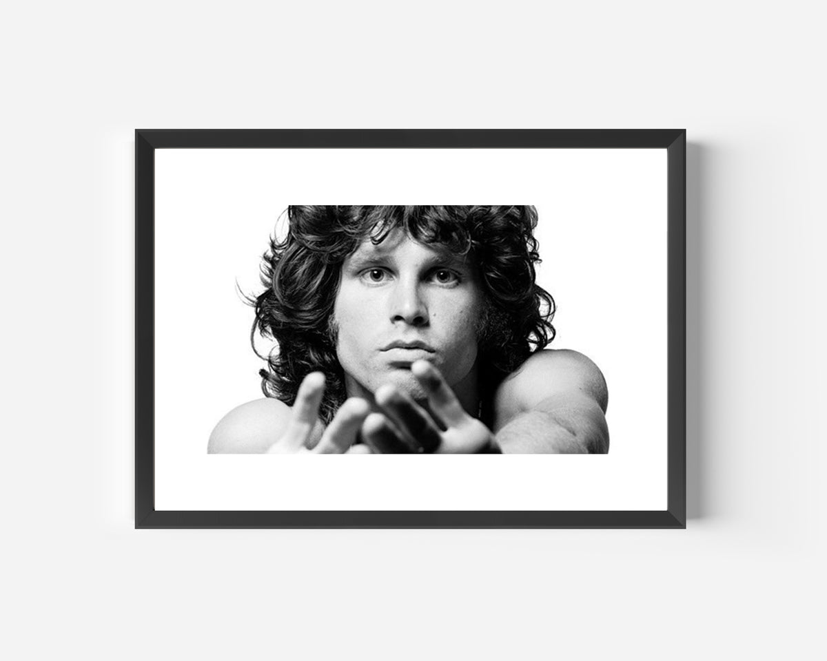 JIM MORRISON FRAMED MUSIC PRINT A3