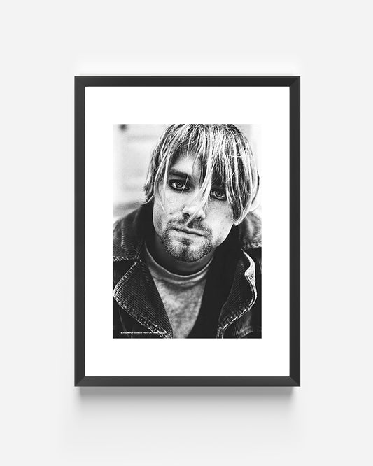 KURT COBAIN FRAMED MUSIC PRINT A3