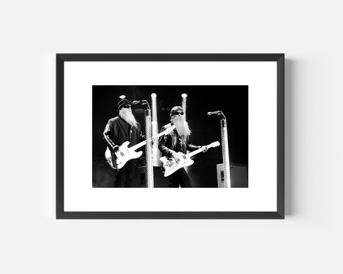 ZZ TOP FRAMED MUSIC PRINT A3